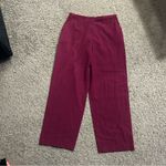 Eileen Fisher NEW  Silk Cotton Berry Trousers MEDIUM Photo 1