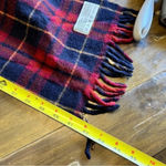 Disney Vintage  Winnie The Pooh Plaid Grid Lambs Wool Scarf Winter Embroidered Photo 7