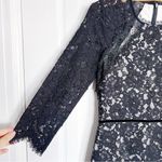 Alexis • Whitney Dress black white lace two tone colorblock sheath midi Photo 8