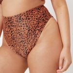 Nasty Gal  Leopard High Waisted Bikini Bottoms NWT Photo 2