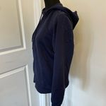 Adidas  Aeroready Jacquard Logo Full Zip Hoodie Sweatshirt Navy Blue NEW Photo 6