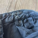 American Eagle  Outfitters Black Jean Shorts Frayed Hem Size 6 Super Stretch Photo 5