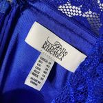 Badgley Mischka Belle | Floral Lace Detail Mini Shift Dress Blue Sz 10 Photo 3