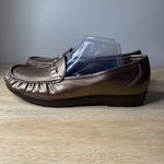SAS Metro Loafers Women 12 WW Double Wide Bronze Metallic Horsebit Comfort Shoes Brown Photo 2