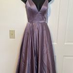 La Femme  Lavender/Gray  Spaghetti Strap V Neck Dress Size 4 NWT Photo 9