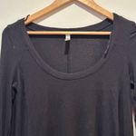 Free People  Black Long Sleeve Top sz XS Loose Fit Photo 8