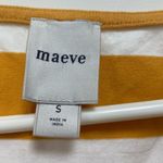 Maeve  Anthropologie Small Mustard and White Striped Tank Top $45 Photo 6