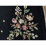 Tiara International Cardigan Sweater Sz L Embroidered Button Floral Sequin 2002 Photo 5