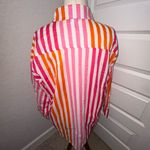 Beach Riot  Alexa Sunset Stripe Print Button Front Long Sleeve Oversize Cover Up Shirt Top Size L/XL Photo 2