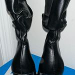 Nasty Gal Black Faux Leather Black Boots Photo 4