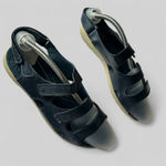 Ecco  Blue Leather strappy adjustable preppy ladies sandals size EU 41 coastal Photo 0