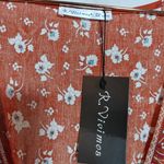 R. Vivimos Orange and Purple Bohemian Patterned Mini Wrap Dress Size 12 Photo 4