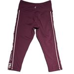 Zyia  Active Plum Logo Stripe Light N Tight Hi-Rise Crop 17" Size 2 C34 Photo 4