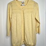 Christopher & Banks  2 Piece Sweater Set Women’s Size Large Light Yellow Photo 0