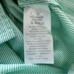 Everlane  Women’s Green & White Cotton Button Down Shirt Size 4 NWT Photo 4