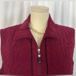 Allison Daley  Quilted Zip-Front Sleeveless Vest in Burgundy (1055) Photo 5