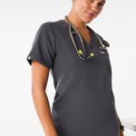 FIGS  Catarina one-pocket scrub top Charcoal Photo 2