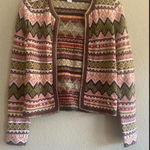 Monsoon Vintage Rare  Cardigan Beaded Size Small/ 4 Festive Print‎ Knit Wool UK 8 Photo 0