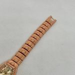 B women rose gold tone wrist watch 18mm quartz links bracelet size 8” running Photo 4