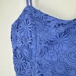 Taylor Periwinkle Blue Maxi Lace Dress With Corset Lace Up Back size 16 NWT Photo 4