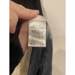 ALC Frank A.L.C. Dress Womens XS Black White Silk Sleeveless Midi Fit Flare Dip Dye USA Photo 3