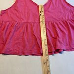 Abound  Womens Large Pink Sleeveless‎ Peplum Tank Top V-Neck Blouse Flowy Casual Photo 6