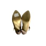 Enzo Angiolini  Suede Glitter Strappy Ankle Booties Heels Back Zip 4.5” Sz 8.5M Photo 7