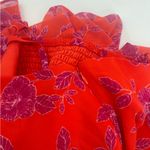 Eliza J  Dress Size 14 Midi Floral Spaghetti Strap Pink & Red Wedding Cocktail Photo 11