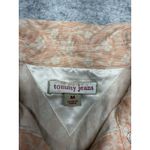 Tommy Jeans Shirt Womens Medium Corduroy Floral Western Pearl Snap Top Pink Photo 4