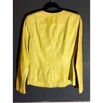 Lafayette 148 Chartreuse Nappa Lambskin Leather Jacket Photo 3
