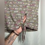 Deletta  from Anthropologie Floral Striped Side Tie Top Small Photo 3