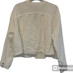 Miss Love  White Crop Cotton Gauze Long Sleeve Top Size Medium Photo 1