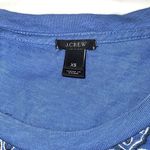J.Crew  Womens Embroidered Floral Top 3/4 Sleeve T‎ Shirt Crew Neck Blue XS Photo 1