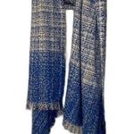 Steve Madden Tweed Boucle Scarf Blue Ombre Photo 0
