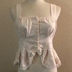 Urban outfitters Cream Peplum Tank Top with Lace Trim NWOT Photo 1