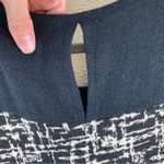 Aryeh  Black White Short Cap Sleeve Round Neck Fit & Flare Sweater Dress Size M Photo 4