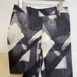 Halston Heritage Black White Gray Geometric Silk Wool Slim Ankle Pants Size 4 Photo 1