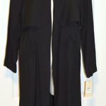Sejour Minimalist Shawl Contemporary Lagenlook Black Crepe Duster Photo 1