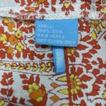 J. McLaughlin Silk Blouson Dress XS Red Orange Floral Paisley Sleeveless Sundress Photo 7