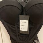 Shop Priceless Black Mesh Bodysuit Photo 1