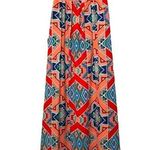 Everly multicolor Swing Dress Geometric Pattern M coral orange red color Photo 0