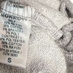 Monrow Soul Cycle Collab Embroidered Sweatshirt Top Henley Gray Size Small Photo 9