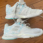 Women's Babolat Propulse Blast AC Blue White‎ Tennis Shoes Size 6 31S20447 White Photo 0