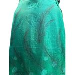 Vintage Green & Blue Wrap Skirt With Llama Motif & Feather Pattern Size undefined Photo 4