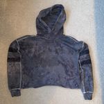 Abercrombie & Fitch Custom hand dyed charcoal tie dye crop hoodie Photo 0