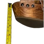 Bed Stu Melissa Sandals Tan Leather Cobbler Series Wood Heel Platform Women's 10 Photo 6