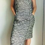 Free People Cora Asymmetrical Jacquard Knit Dress Fitted Career Size Medium Photo 0