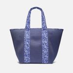 Victoria's Secret  PINK Blue Floral Weekender Mesh Tote Beach Gym Travel Zip Bag Photo 2