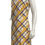 J. McLaughlin Women's Sleeveless Sheath Dress Size S Yellow Plaid Jersey Stretch Photo 3