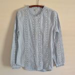 Sundance Mirabelle Eyelet Cotton western embroidered button down Top blouse Sāāā Photo 1